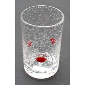 New Bubble Glass Girly Red Lips Kissses Love Tall Tumbler Beverage Glass Cup